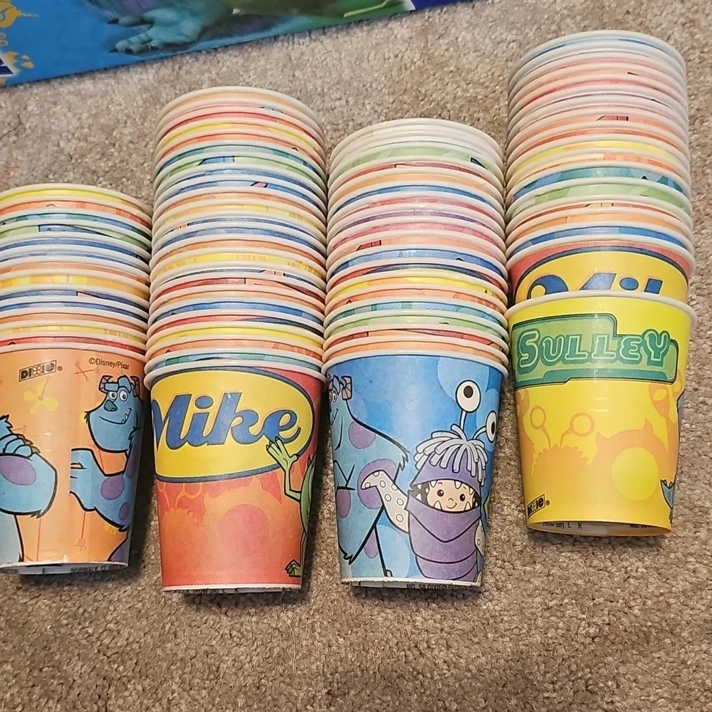 Dixie Disney Pixar Monsters Inc Fun Cups Mike Sulley Y2K 2001 Disneyana Gobelets
